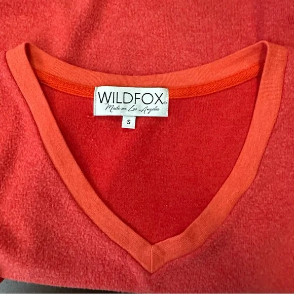 Wildfox Red V-Neck Pullover “Merry Drunk I’m Christmas” Sweatshirt Size S - Picture 5 of 10